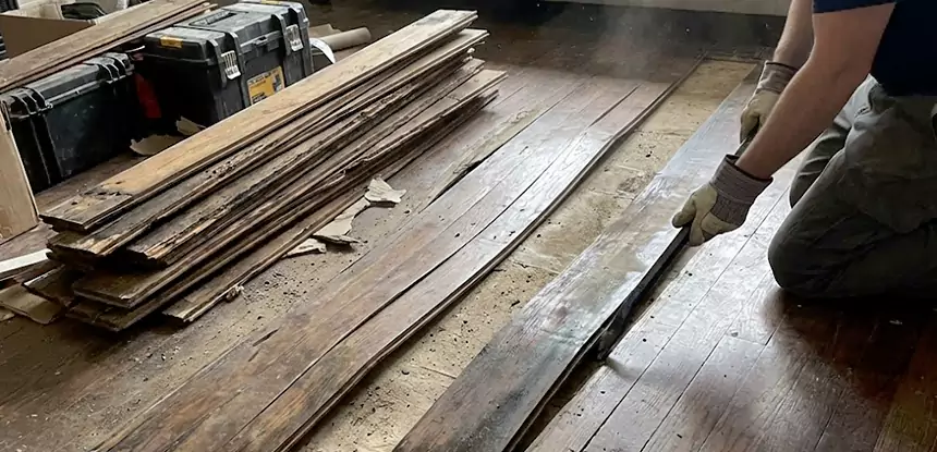 Wood Veneer Water Damage Repair Waleska